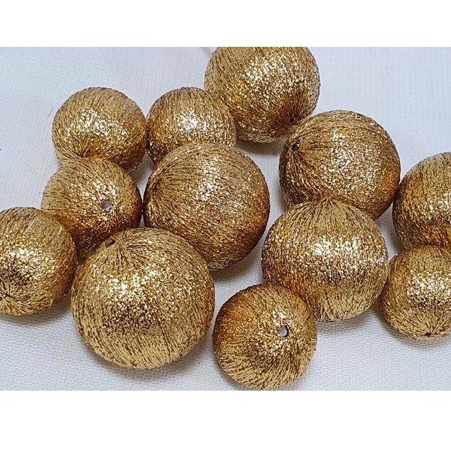 【6入/包】立體手工金線球