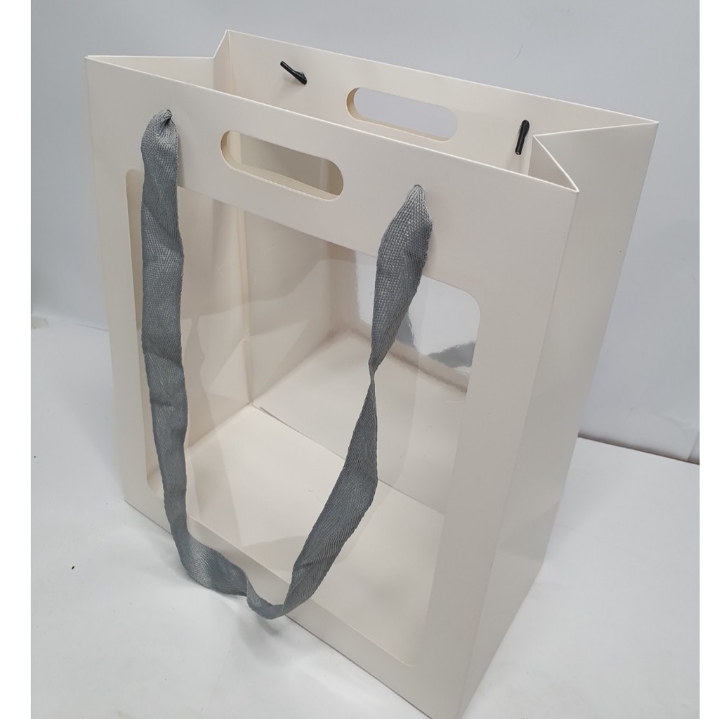【10入/包】30*15*35開窗鏡面提袋