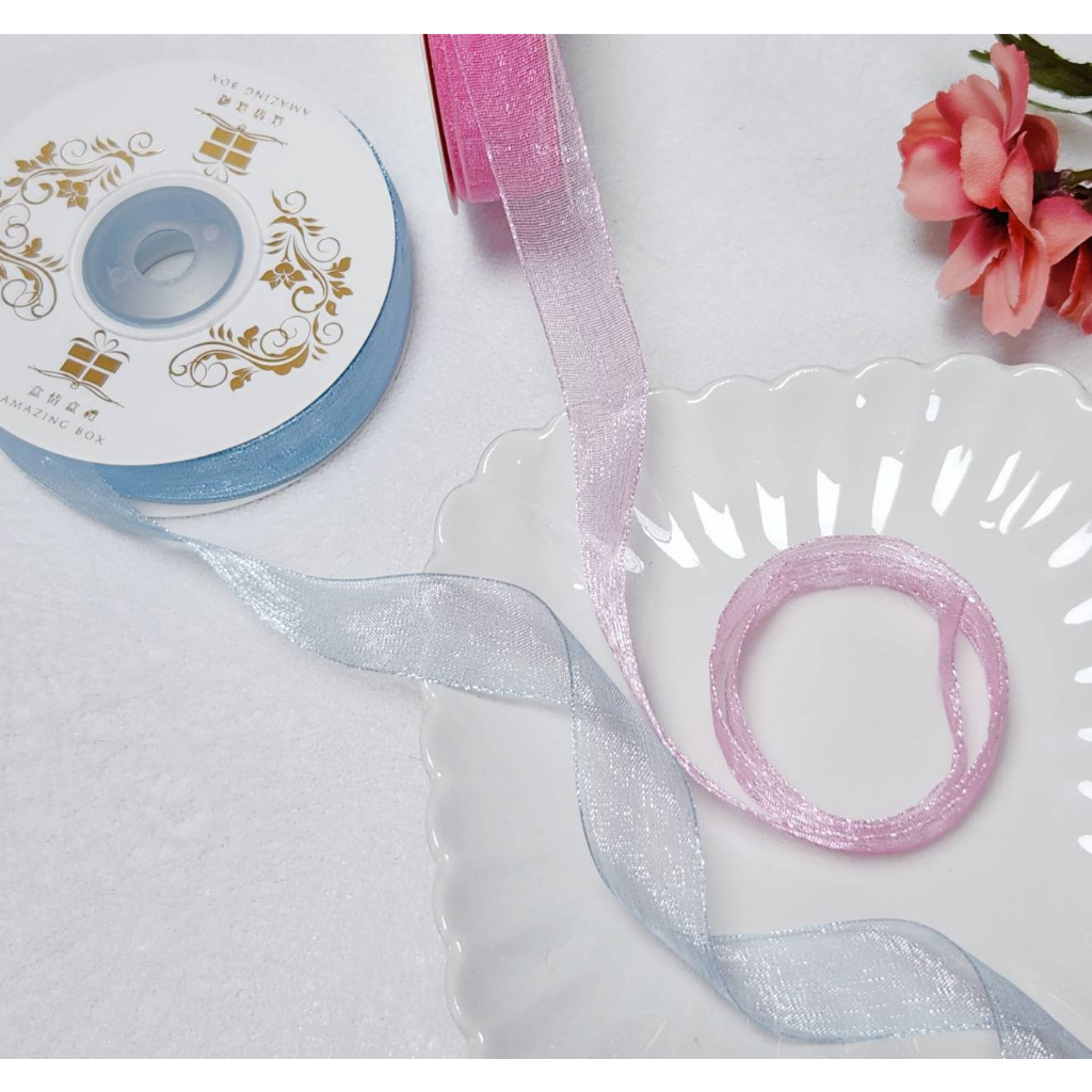 【整捲】AB-1.5CM雪紗帶歐根紗(40Y)